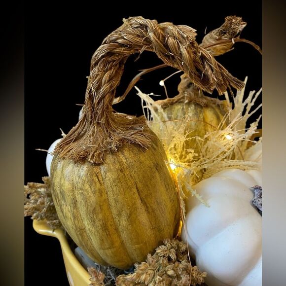 NEW Fall Centerpiece | fall decor | handmade | Pumpkin Arrangement | Lighted - Picture 7 of 10